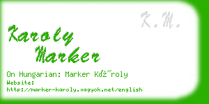 karoly marker business card